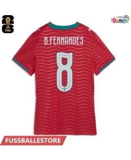 Günstige Portugal Bruno Fernandes #8 Heimtrikot Damen WM 2026 Kurzarm